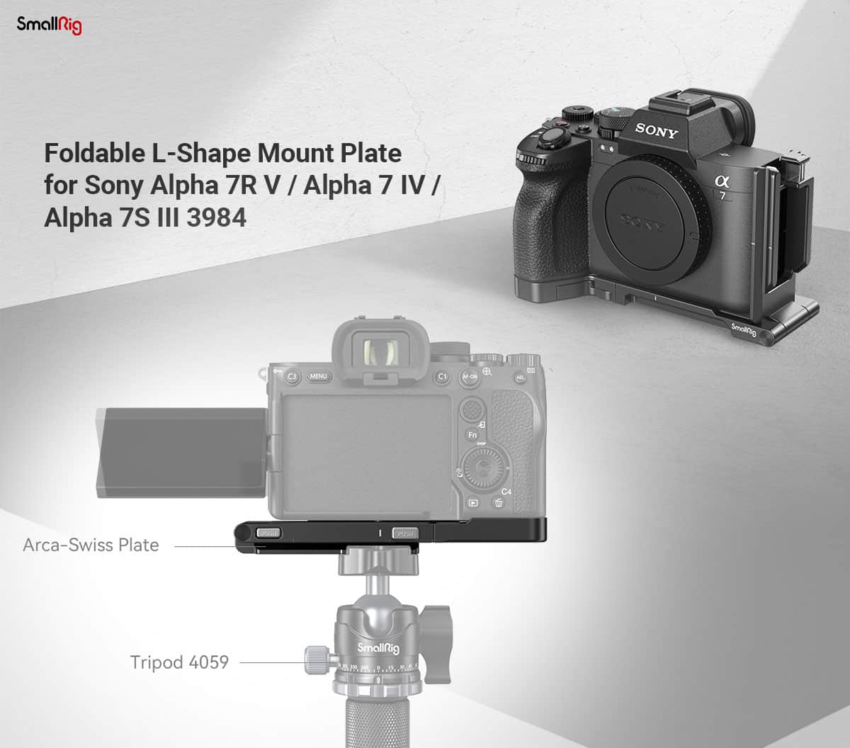 L-Plate Sony A7RV A7IV A7SIII SmallRig 3984