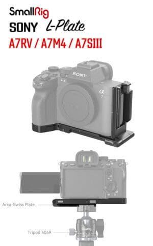 L-Plate Sony A7RV A7IV A7SIII SmallRig 3984 แบบพับได้