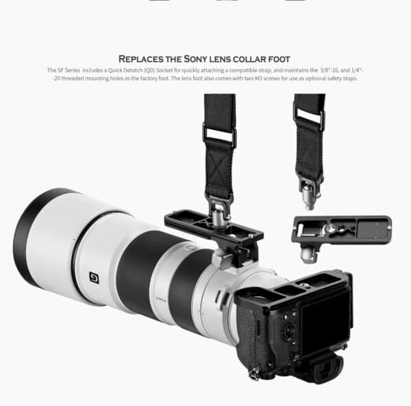 LeoFoto SF02N Lens Foot for Sony FE 200-600MM F/5.6-6.3 G OSS E-Mount Lens Arca Compatible