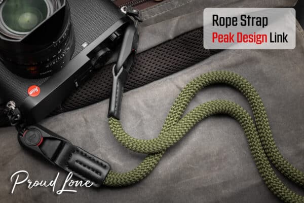 สายคล้องกล้องเชือก สีเขียว Green พร้อมหัวต่อ Peak Design จาก ProudLone