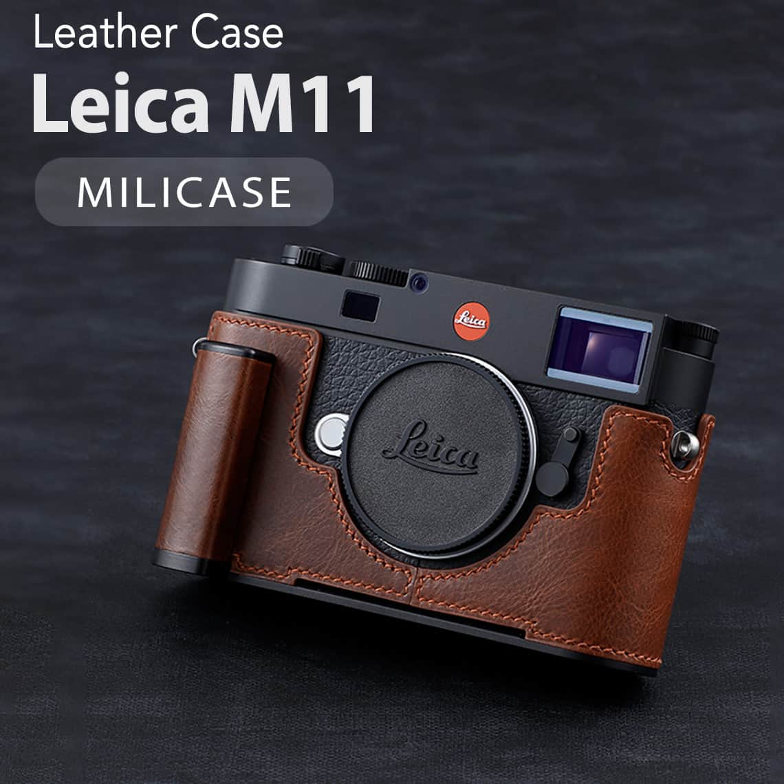 เคส Leica M11 สีน้ำตาล Milicase มีกริป
