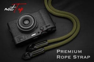 สายคล้องกล้องเชือก MostTap สีเขียว ปลายห่วง Premium Rope Strap