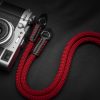 สายคล้องกล้องเชือก MostTap สีแดง ปลายห่วง Premium Rope Strap