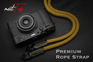 สายคล้องกล้องเชือก MostTap สีเหลือง ปลายห่วง Premium Rope Strap