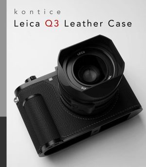 Case Leica Q3 Black Kontice เคสหนังแท้ สีดำ มีกริป สำหรับ Leica Q3 / Q3 43