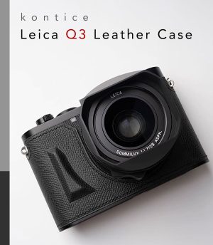 Leather Case Leica Q3 Black Kontice เคสหนังแท้ สีดำ Leica Q3 / Q3 43