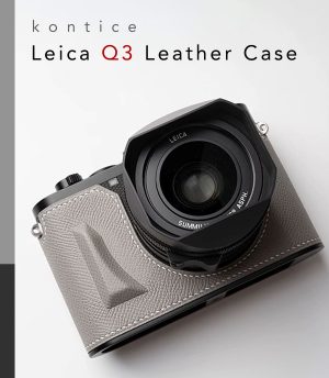 Leather Case Leica Q3 Gray Kontice เคสหนังแท้ สีเทา Leica Q3