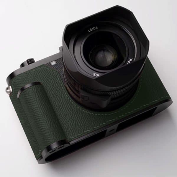 Case Leica Q3 Green Kontice เคสหนังแท้ สีเขียว มีกริป สำหรับ Leica Q3