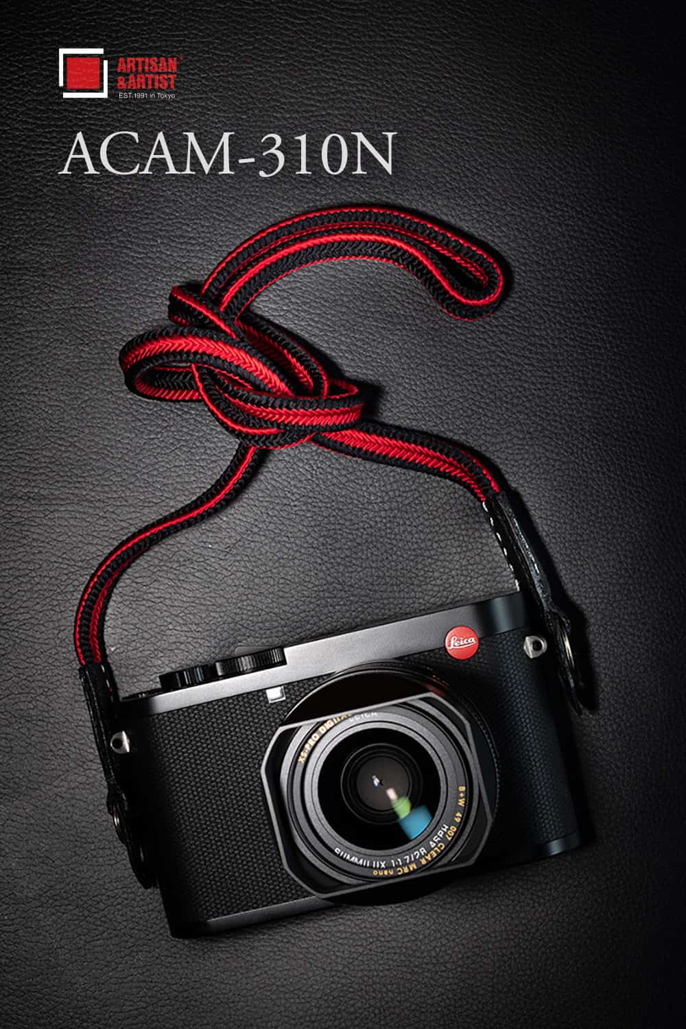 สายคล้องกล้อง Artisan & Artist ACAM310N Black/Red สีดำแดง