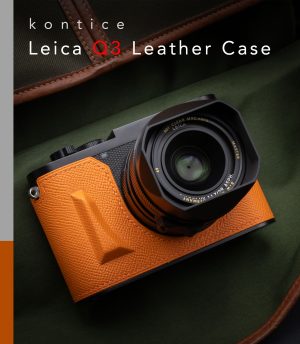 Leather Case Leica Q3 Orange Kontice เคสหนังแท้ สีส้ม Leica Q3