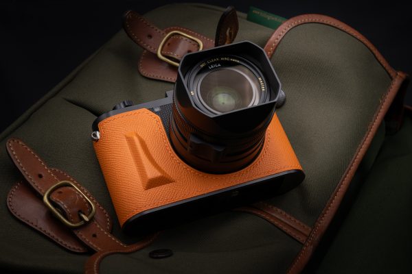 Leather Case Leica Q3 Orange Kontice เคสหนังแท้ สีส้ม Leica Q3