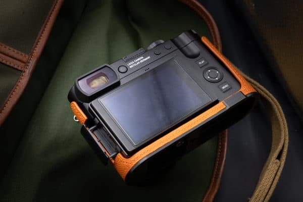 Leather Case Leica Q3 Orange Kontice เคสหนังแท้ สีส้ม Leica Q3