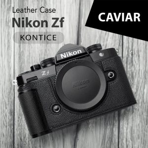 เคส Nikon Zf สีดำหนังคาเวียร์ Kontice  Leather Case Black Caviar