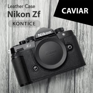 เคส Nikon Zf สีดำหนังคาเวียร์ Kontice Leather Case Black Caviar