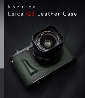 Leather Case Leica Q3 Green Kontice เคสหนังแท้ สีเขียว Leica Q3