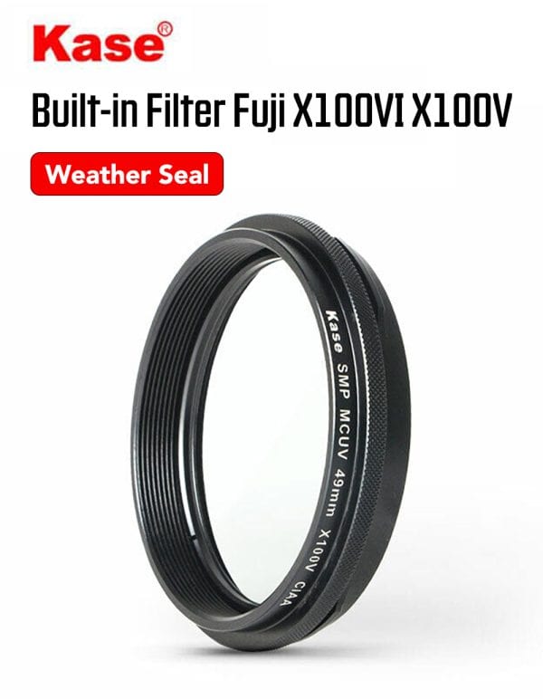ฟิลเตอร์ Fuji X100VI X100V สีดำ Kase พร้อม Builtin Adapter Weather Seal CamGadgetWorld