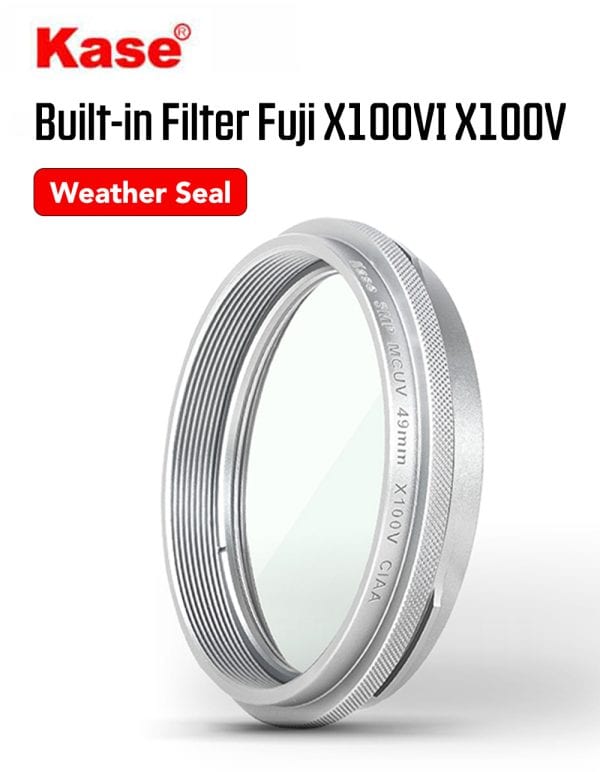 ฟิลเตอร์ Fuji X100VI X100V สีเงิน Kase พร้อม Built-in Adapter Weather Seal