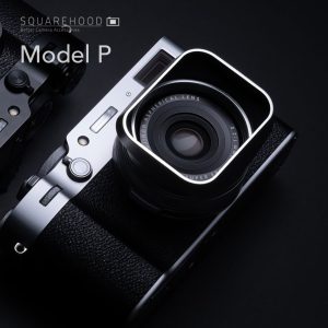 SquareHood Model P Fuji X100VI X100V สีเงิน ฮูดเหลี่ยม พร้อม Adapter Ring