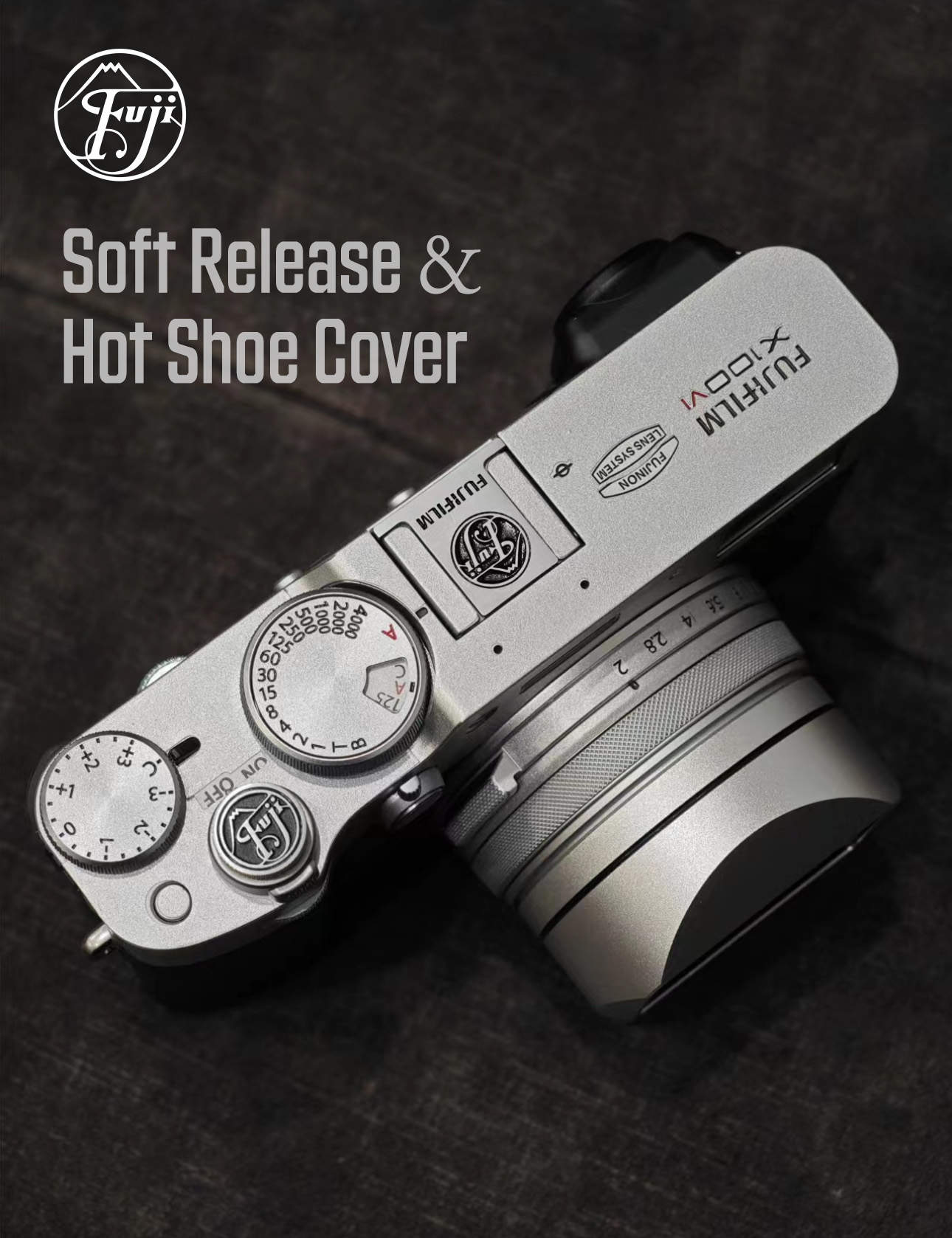 ชุด Hot Shoe Cover และ Soft Release โลโก้ Fuji X100VI X100V XT5