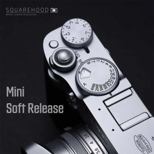 Mini Soft Release Silver ปุ่มชัตเตอร์ขนาดเล็ก SquareHood