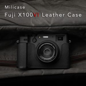 เคส Fuji X100VI Milicase สีดำ ฐานดำ Leather Case