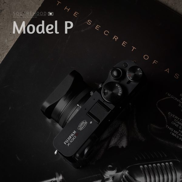SquareHood Model P Fuji X100VI X100V สีดำ ฮูดเหลี่ยม พร้อม Adapter Ring