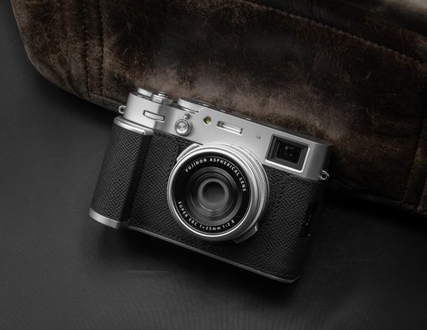 เคส Fuji X100VI Milicase สีดำ ฐานเงิน Leather Case