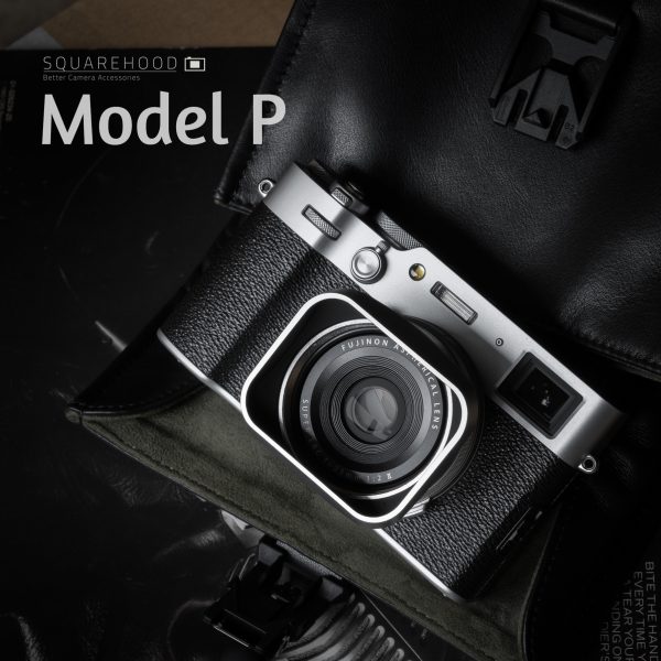 SquareHood Model P Fuji X100VI X100V สีเงิน ฮูดเหลี่ยม พร้อม Adapter Ring