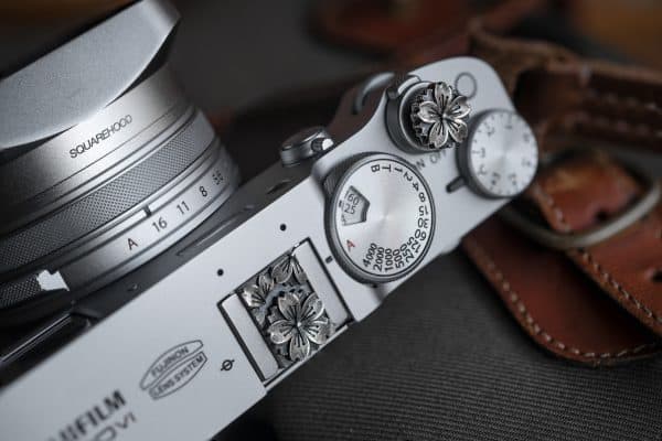 Hot Shoe Cover & Soft Release Button Silver S925 เงินแท้ ตัวปิดช่องแฟลชและปุ่มชัตเตอร์ลายดอกไม้ Flower