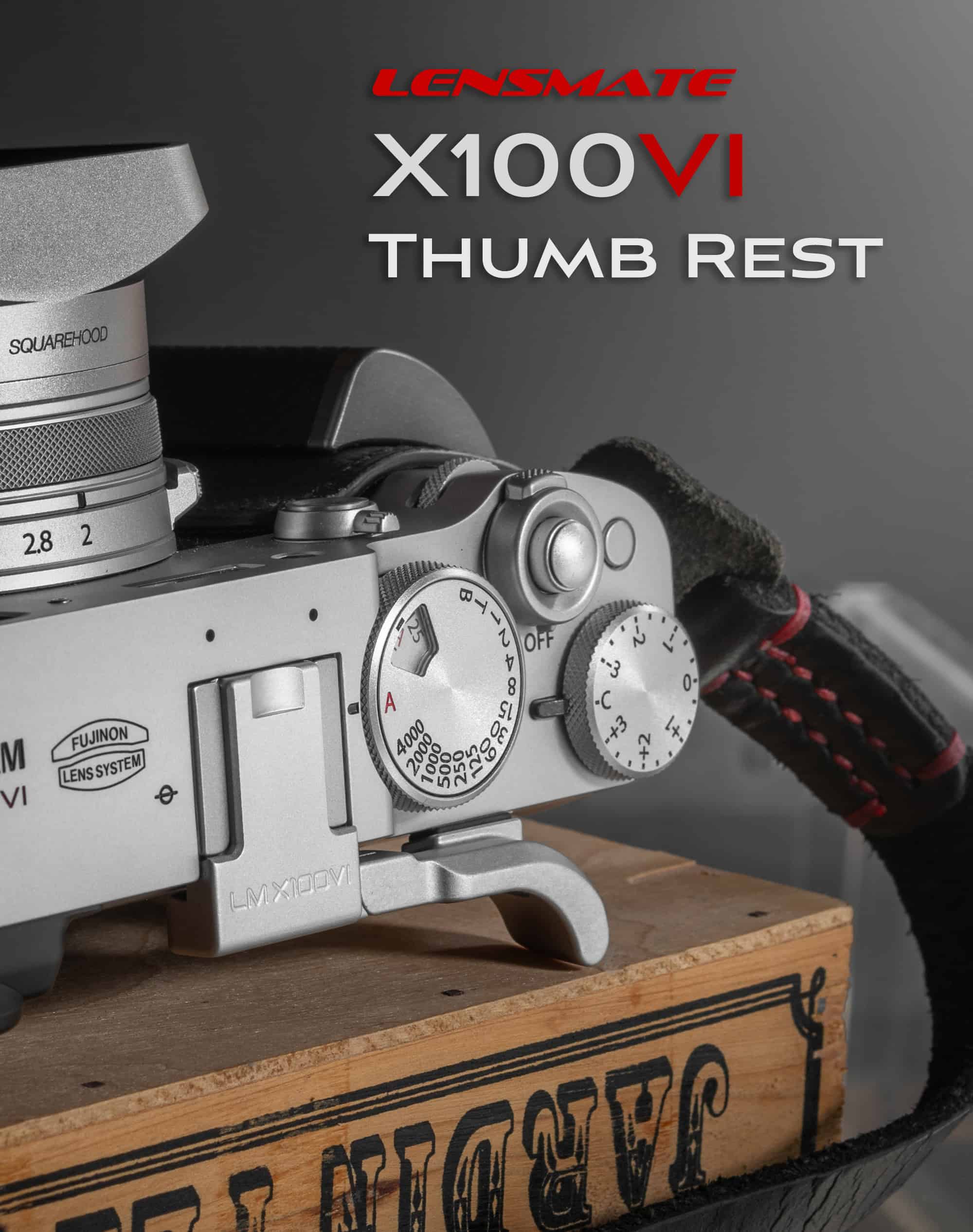 ที่พักนิ้ว Fuji X100VI สีเงิน Lensmate Thumb Rest Silver