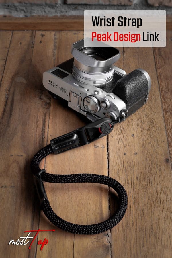 Wrist Strap สีดำ Black พร้อมหัวต่อ Peak Design จาก MostTap