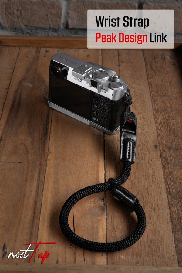 Wrist Strap สีดำ Black พร้อมหัวต่อ Peak Design จาก MostTap