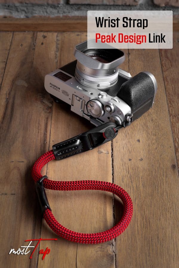 Wrist Strap สีแดง Red พร้อมหัวต่อ Peak Design จาก MostTap