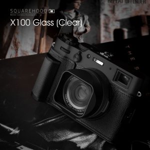 Squarehood X100 Glass Clear เลนส์ฮูด Fuji X100 series Black สีดำ
