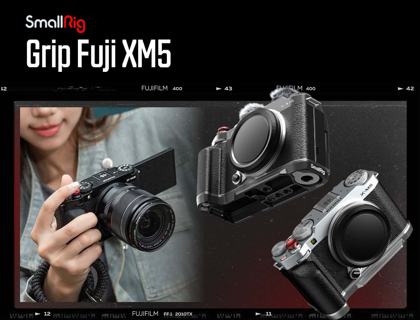Grip Fuji XM5 สีเงิน กริป SmallRig 4875