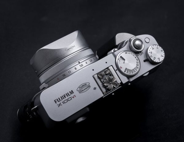 Squarehood X100 Glass Clear เลนส์ฮูด Fuji X100 series Silver สีเงิน