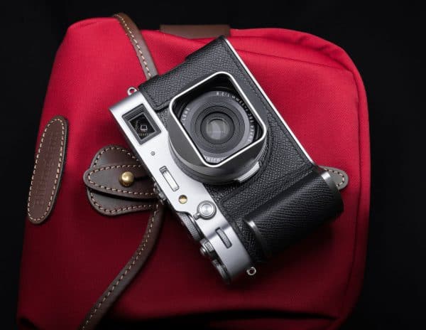 Squarehood X100 Glass Clear เลนส์ฮูด Fuji X100 series Silver สีเงิน