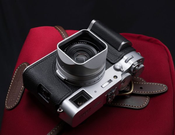 Squarehood X100 Glass Clear เลนส์ฮูด Fuji X100 series Silver สีเงิน