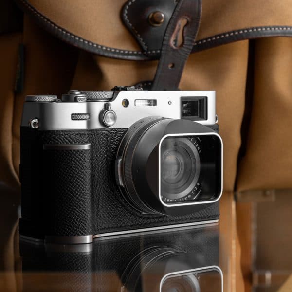 Squarehood X100 Glass Clear เลนส์ฮูด Fuji X100 series Silver สีเงิน