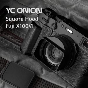 YC Onion ฮูดเหลี่ยม Fuji X100VI สีดำ พร้อมฝาปิดเลนส์