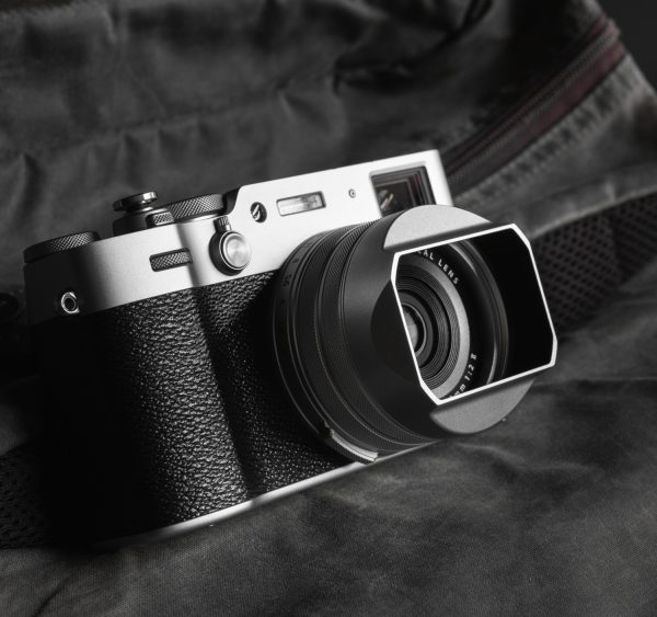 YC Onion ฮูดเหลี่ยม Fuji X100VI สีเงิน พร้อมฝาปิดเลนส์