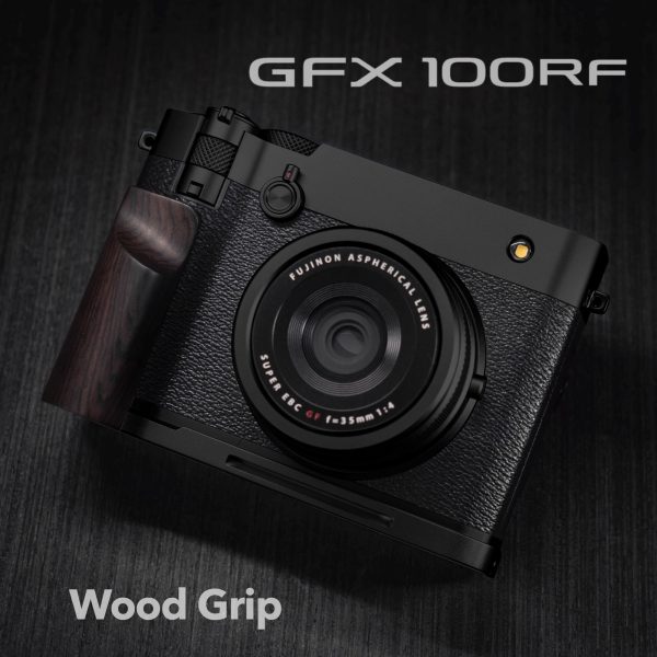กริปไม้ Fuji GFX100RF ฐานดำ Wood Grip Ebony