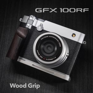 กริปไม้ Fuji GFX100RF ฐานเงิน Wood Grip Ebony
