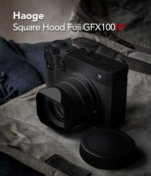 ฮูด Fuji GFX100RF สีดำ Haoge Hood พร้อมฝาปิด