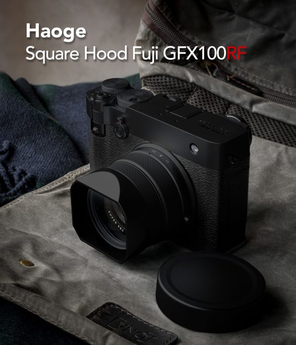 ฮูด Fuji GFX100RF สีดำ Haoge Hood พร้อมฝาปิด