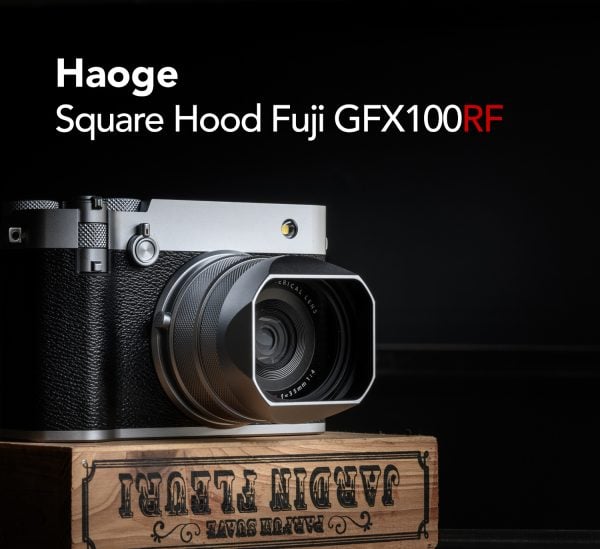 ฮูด Fuji GFX100RF สีเงิน Haoge Hood พร้อมฝาปิด