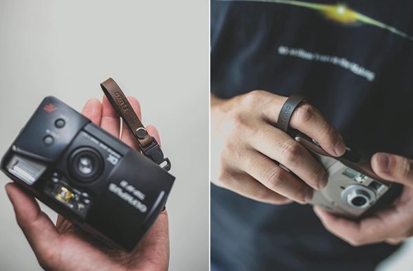 สายคล้องนิ้วหนังแท้ Fluxo สี Dirty Brown Finger Strap