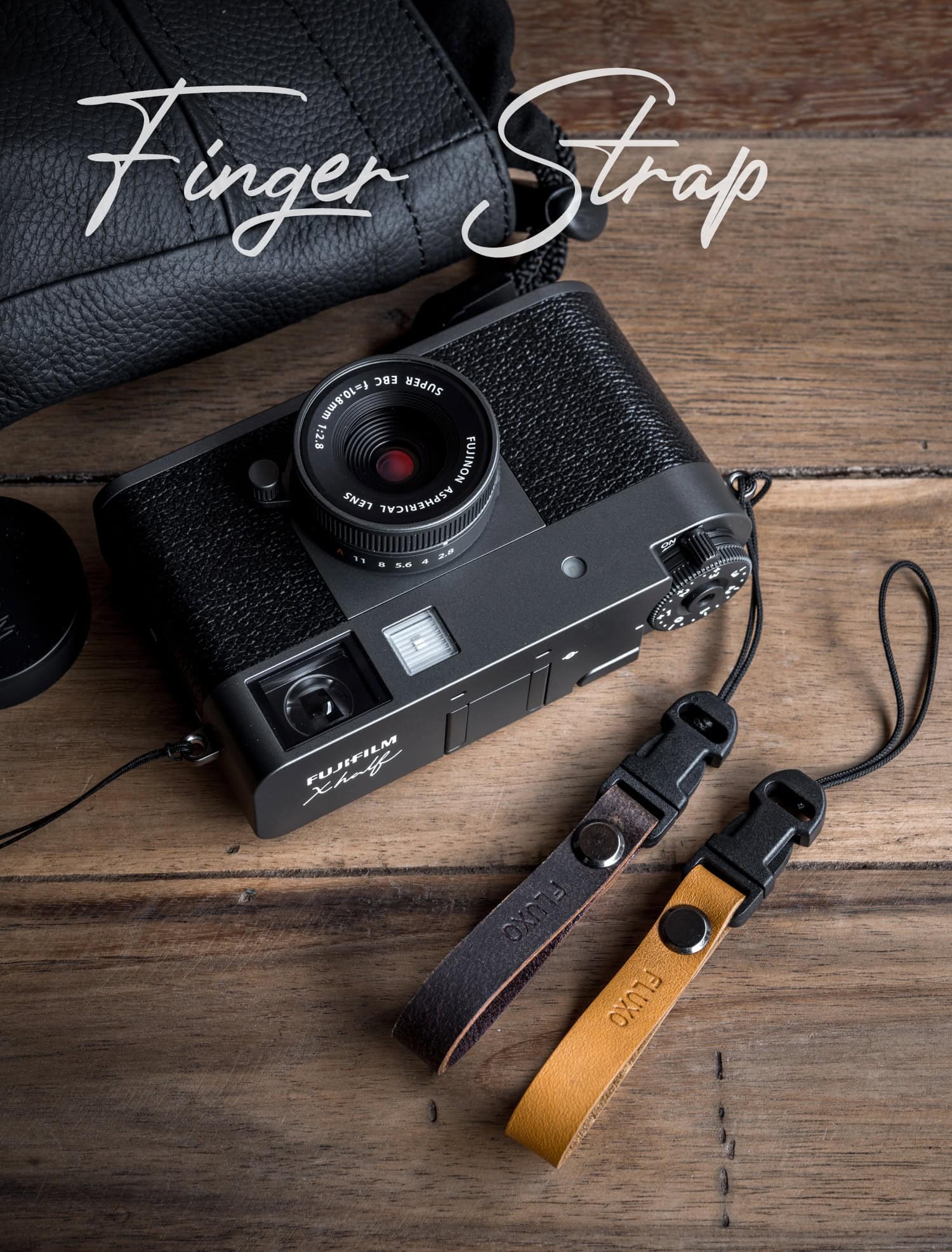 สายคล้องนิ้วหนังแท้ Fluxo สี Dirty Brown Finger Strap
