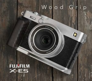 กริปไม้ Fuji XE5 ฐานเงิน Hand Grip จาก MostTap