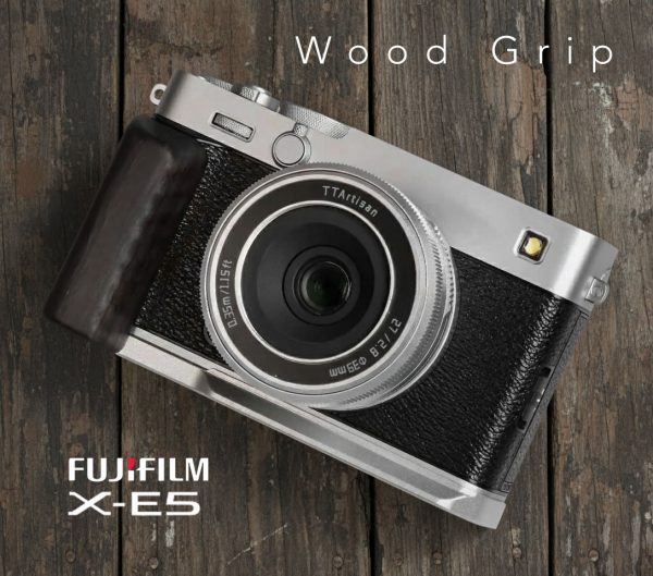 กริปไม้ Fuji XE5 ฐานเงิน Hand Grip จาก MostTap